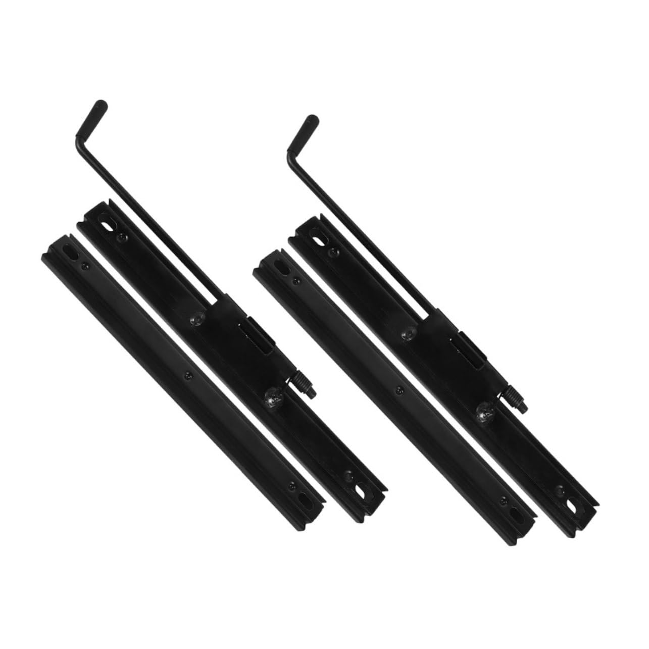 Regolatore Sedile Scorrevole, 2 Paia, Ferro Nero