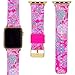 Lilly Pulitzer Silicone Watch Band Sized to Fit 38mm & 40mm Smartwatches, Compatible with Apple Watch Series 1-6 and SE, Shell Me Something Good