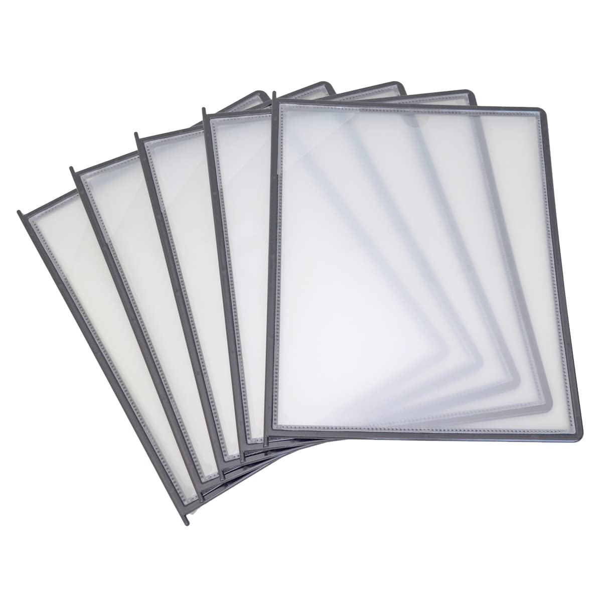 Ultimate Office AdjustaView Easy-Load Replacement Pockets - Fits Ultimate Office AdjustaView Organizers Only, (Set of 5 Black)