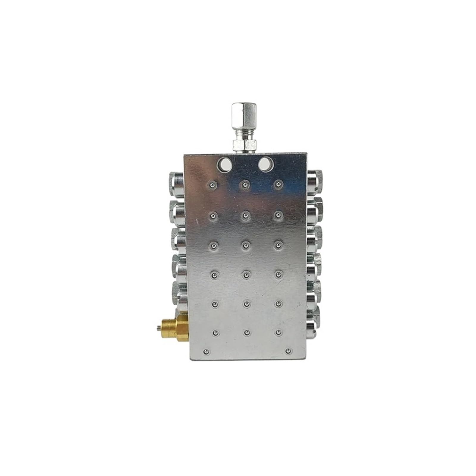 Distribuidor lubricante de bloque distribuidor de grasa de 10-12 vías | Válvula Divisora ​​Lubricación Progresiva Entrada 6MM Salida 6MM(JPQ12-12WAY)