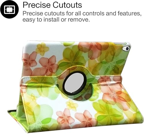 Image of M Cart Cases for iPad PRO 10.5 Inch 2017 / Air 3 (3rd Gen) 10.5 Inch 2019 [ A1701 A1709 A2152 A2123 A2153 A2154 ] (Flower Print)