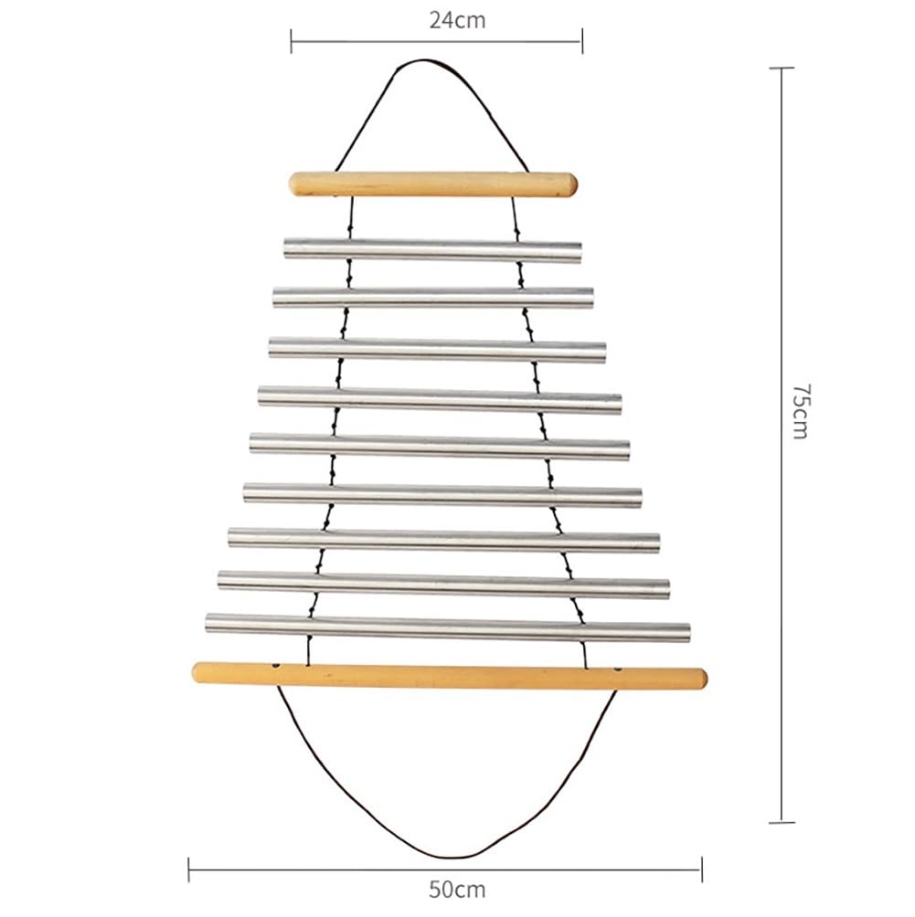 Sound Healing Instrument, 9 Tone Handy Chime for Sound Meditation, Swing Chime with Free Mallet