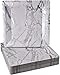 Price comparison product image DISPOSABLE SQUARE CHARGER PLATES - 20pc (Marble - Silver)