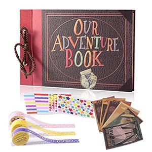 YIHAO avontuur plakboek, Top film DIY verjaardag handgemaakte DIY familie Retro fotoalbum Album (Scrapbooking met…