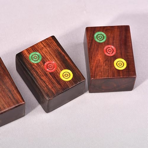 FENGSHUI-CAISHEN Natural Wood Paijiu Mahjong miniatura 2