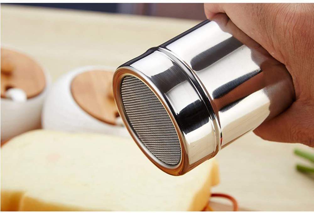 3Pcs Draga Da Cucina In Acciaio Inossidabile Agitatore Per Condimento Al Pepe Dispenser Per Spezie Zucchero In Polvere Farina Di Cacao Strumenti Per Condimento Di Spezie