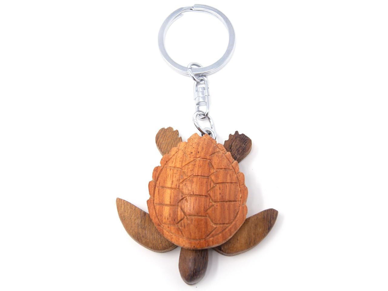 Tashuunka Geschenkartikel Brown Sea Turtle Wooden Keychain