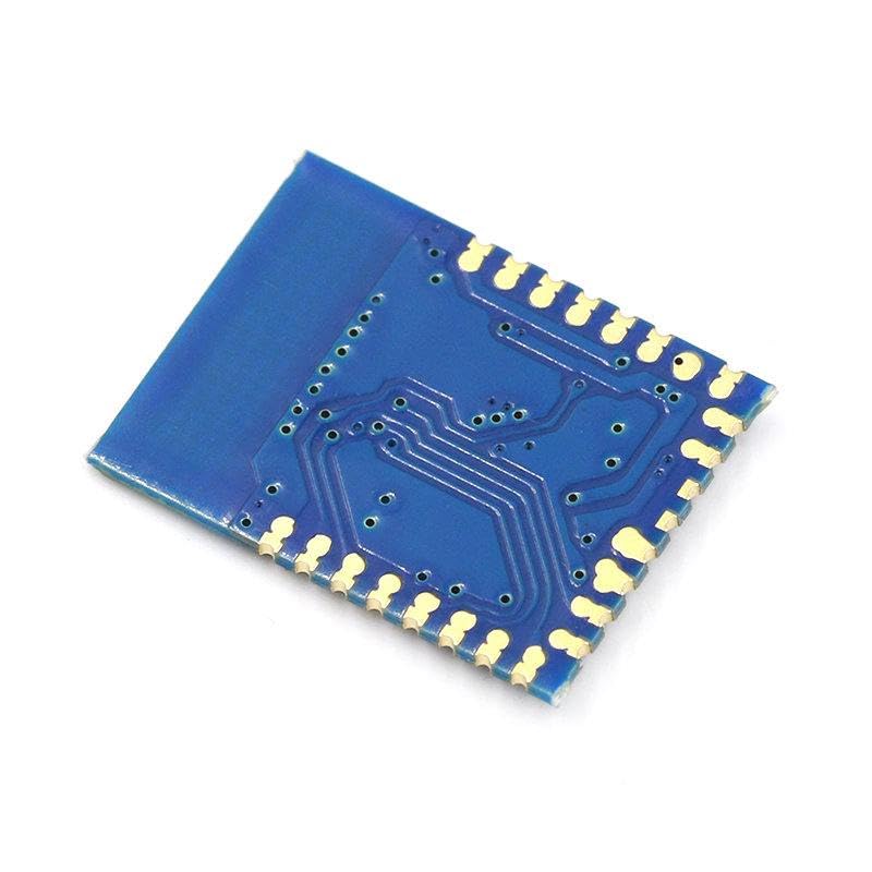 A baix view of the JDY-16 Bluetooth 4.2 module, showing solder pads and traces.