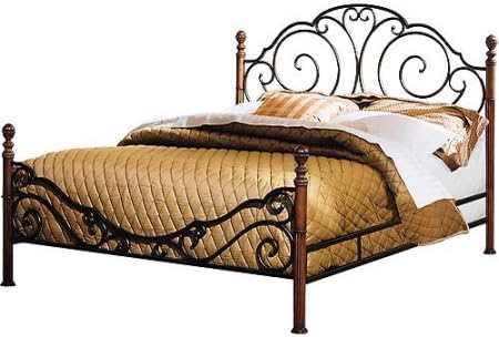 Sophisticated Design Full Size Metal Bed, Black