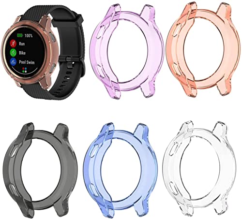 Tyogeephy Bildschirm Schutz Hülle Kompatibel mit Garmin Vivoactive 4, Weich TPU Hülle Schutz Bildschirm Cover Stoßstange Rahmen für Garmin Vivoactive 4 Smartwatch Cover