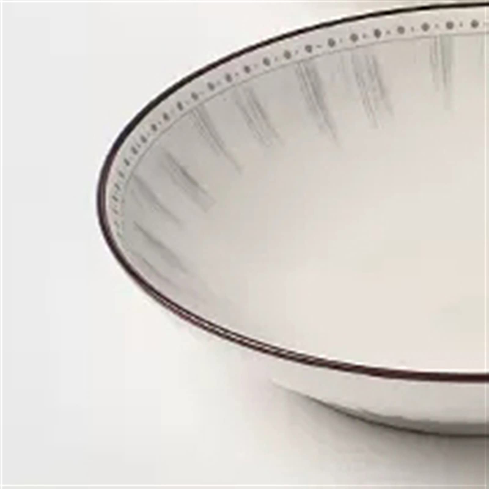 Nowoczesne talerze obiadowe talerz ceramiczny naczynie domowe naczynie białe okrągłe kuchnia restauracja danie prosty kształt linii głęboki talerz talerz na zupę vintage naczynie zestaw 4/6