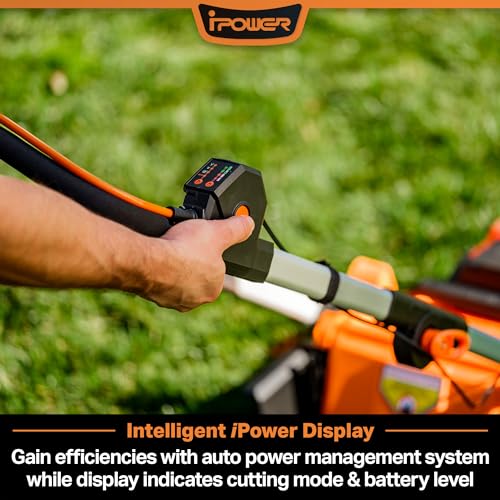 Image of LawnMaster 48V MAX Electric Lawn Mower, 19-inch Brushless Cordless Lawn Mower with 2X24V MAX 4.0Ah Battery and a Dual Charger-CLMF4819A