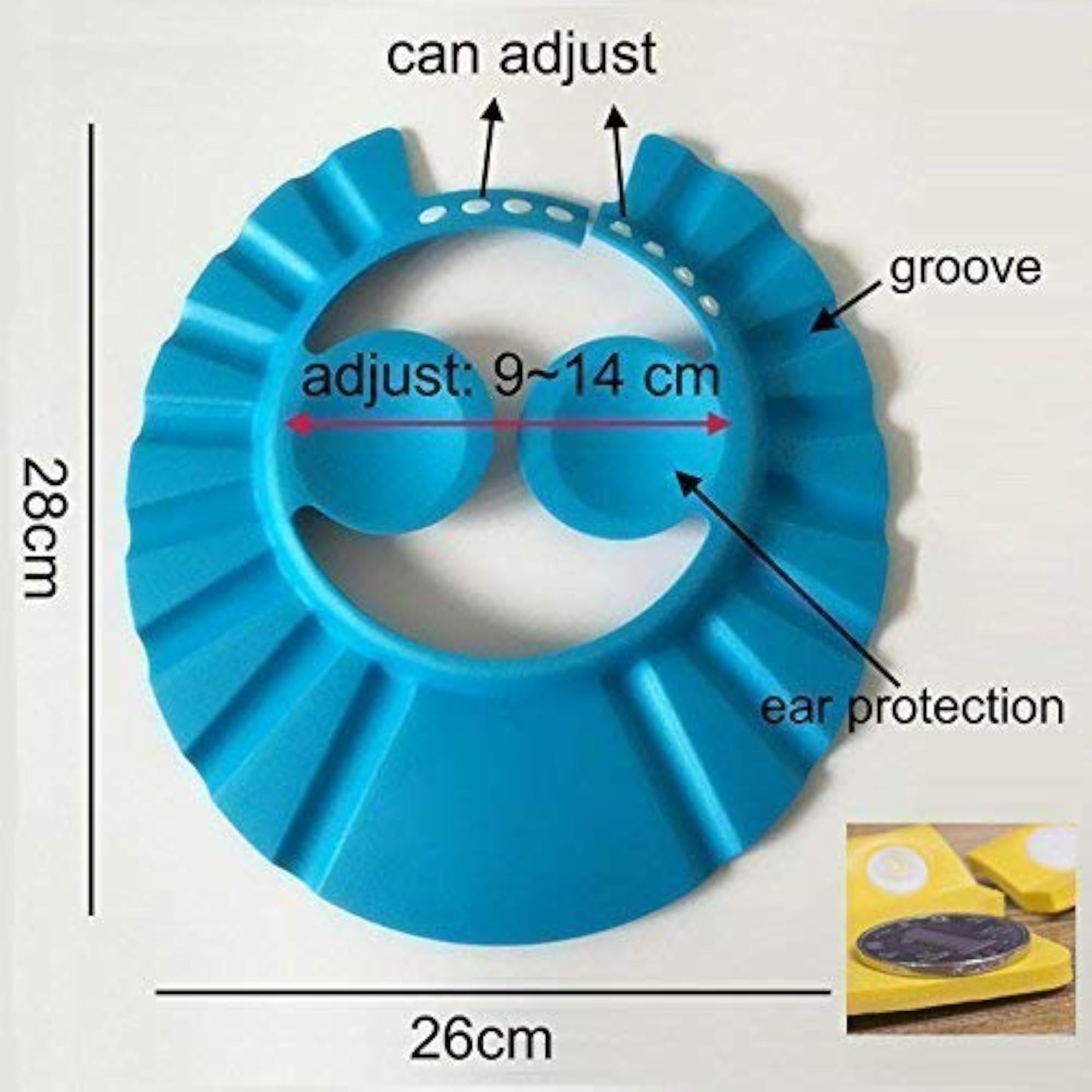 Bathing Baby Shower Hair Wash Cap, Adjustable Protection