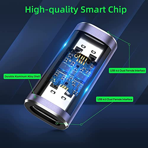 Image of MICROWARE USB C Coupler, USB Type C Female to Female Adapter Extender Compatible with Thunderbolt 4 /3 Support up to 40Gbps Data Transfer, 100W Power Delivery and 8K@60Hz Video Pass Through