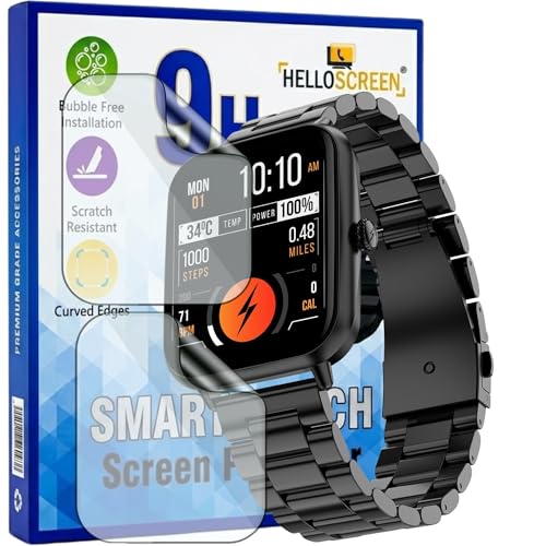 Image of 2-Pack Screen Protector for Fire Boltt Ninja Blaze 1.83 inch Smartwatch - Flexible TPU Screen Guard, HD Clear, Anti Scratch, Bubble Free, Full Coverage Film - Not Tempered Glass