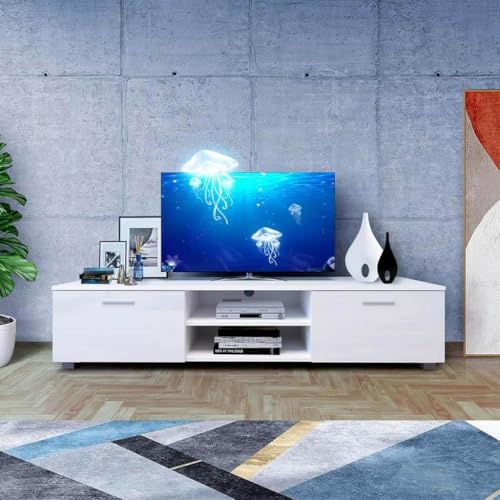 TV Table with Drawers and Shelves up to 65 inch TV - White, Size: 33.10 CM*172.7 CM*39.9 CM