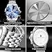 Imagen de SAPPHERO Relojes Hombre Cronografo Diamante Impermeable Analógico Cuarzo Reloj de Acero Inoxidable Luminoso Fecha Clásico Lujo Negocios Relojes de Pulsera para Hombre