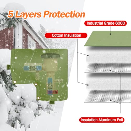 Image of Backflow Preventer Insulation Cover for Vacuum Breaker, 13 inchW x 12 inchH, Green