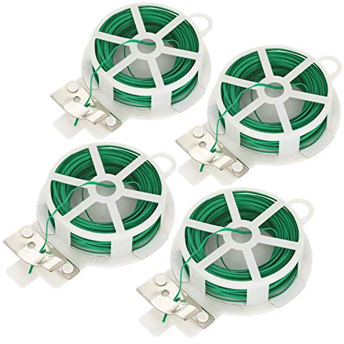 Preisvergleich Produktbild 80 Meter Bindedraht Kunststoffbeschichteter Draht aus grünem Gartendraht