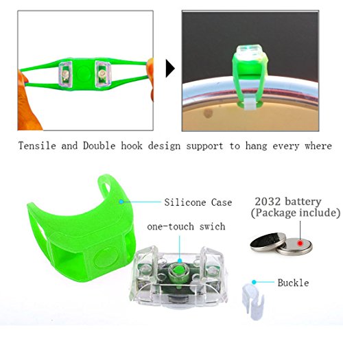 Botepon 2Pcs Boat Kayak Battery Navigation Lights Safety Lights Boat Bow Lights Stern Lights Bike Lights Pet Lights Night Running Lights With 3 Modes (Green) #TOP2