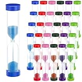 40 Pack 2 Minute Sand Timer for Kids Colorful Hourglasses Sand Clock 2 Minute Small Plastic Sand Watch Mini Toothbrush Timer Kids Hour Glass Sandglass for Classroom Teeth Brushing