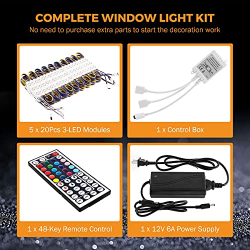 Kit Cinta LED RGB 50ft Comercial con Control Remoto miniatura 2