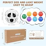 MCGMITT Baby Ball Toy with Holes, 8PCS Easy Grip Food Grade Silicone Baby Toys 0-6 Months, Colorful Soft BPA Free Montessori Baby Teethers 6-12 Months, Stretchy Newborn Infant Sensory Balls - Image 3
