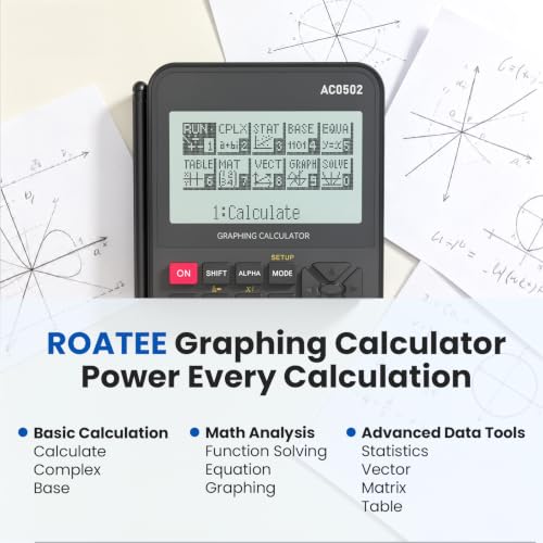 Image of ROATEE Rechargeable Graphing Scientific Calculators with Detachable Notepad