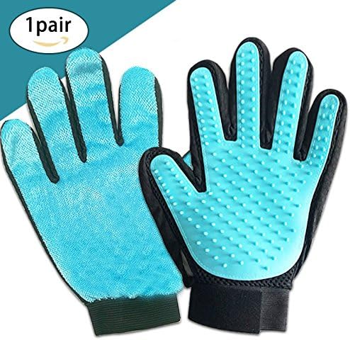 CWAY Dual Function Pet Grooming Glove for Pet & Furniture,Gentle Pet Deshedding Tools & Brush, Efficient Fur Remover for Pets, Long or…
