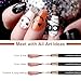 Artdone Metallic Nail Art Pens, Liner Brushes Set, 5PCS Black Color Nail Tools For Long Lines, Thin Details, Fine Drawing, Liner Brush UV Gel Polish Painting Nail Design Sizes 5/8/12/20/25mm