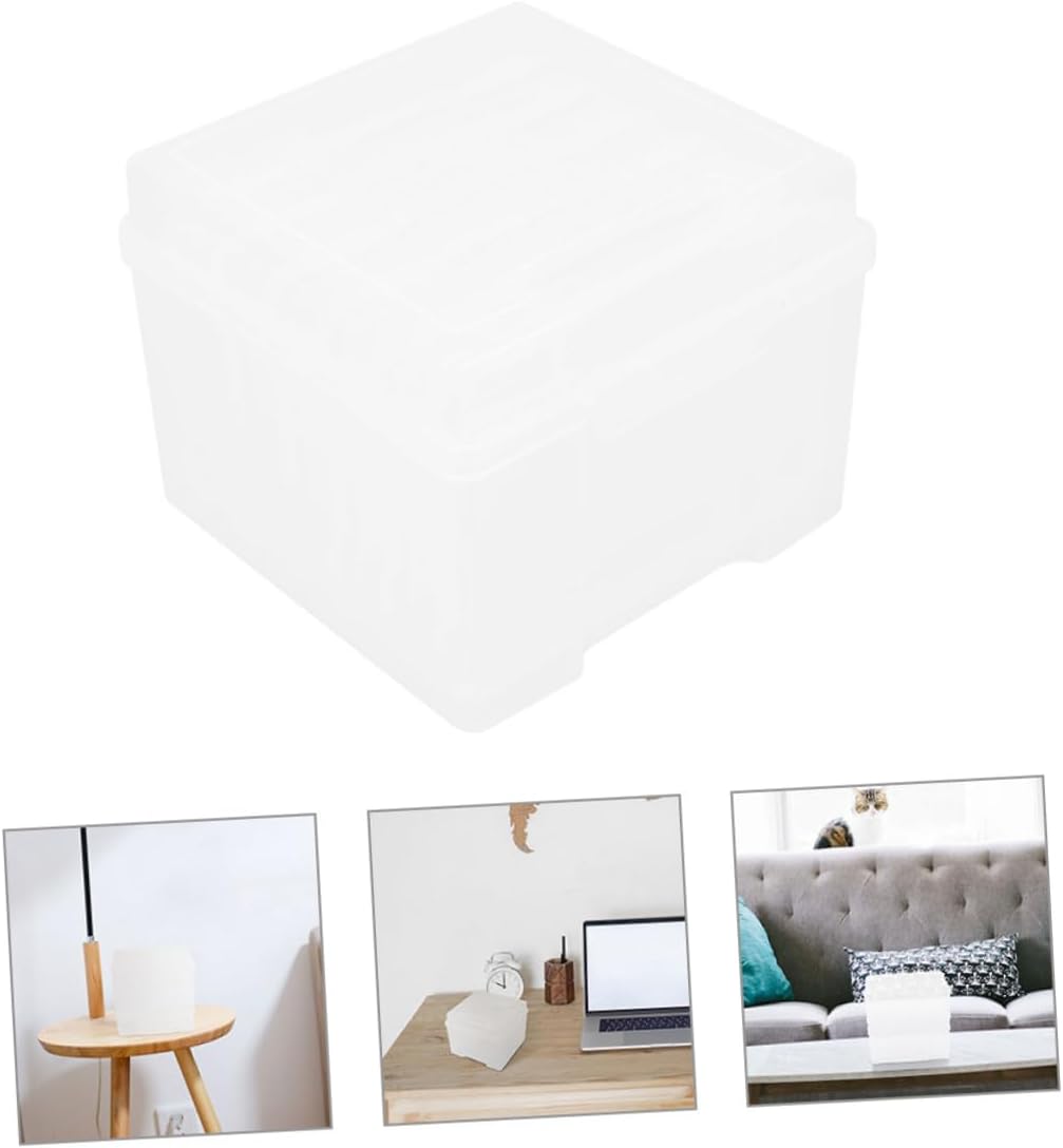 POPETPOP 2pcs Photo Storage Box Compartment Organizer for Pictures Snap-tight Closure Transparent Design for Accessories and Component Storage