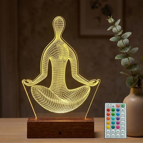 Yoga Night Light with RGB Remote Control