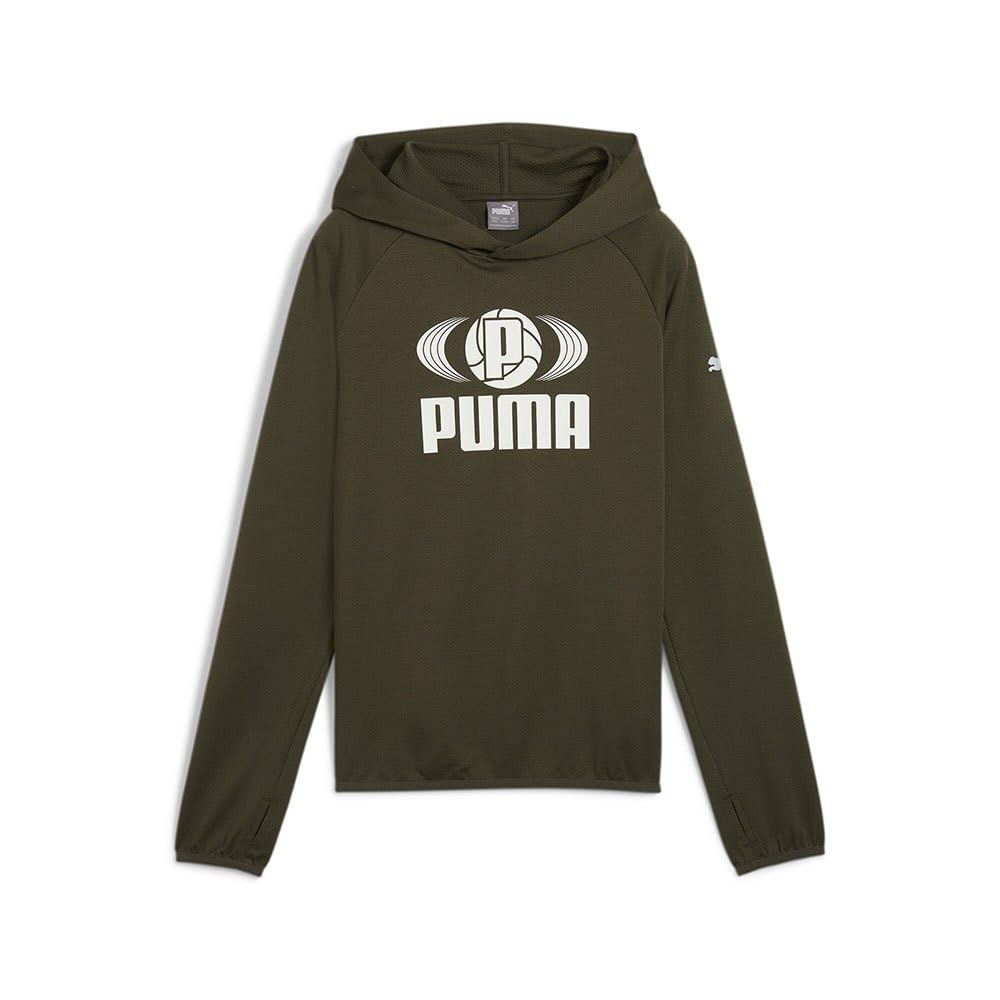 PUMA ACTIVE SPORTS Poly Lightweight Hoodie B Dark Olive