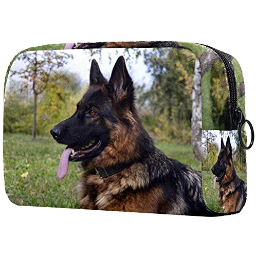 Trousse de Maquillage de Voyage Trousse de Maquillage Pochette Sac à Main Sac à Main avec Fermeture éclair - Berger Allemand Cover