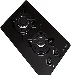 Fogão Cooktop Elétrico 2 Bocas Mesa Em Vidro - Preto - Fogatti Esmaltado