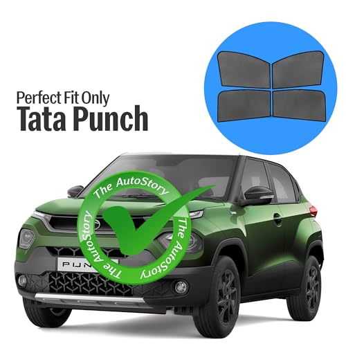Image of AutoStory Custom Fit Black Mesh Car Sunshade for Punch | UV & Heat Protection Car Window Curtains | Privacy Car Sun Shade | Breathable Vehicle Specific Side Window Shades