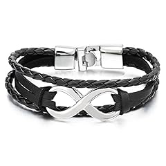 A-Metal Color:Silver; Leather Color:Black