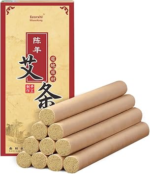 Moxa Sticks for Moxibustion, Pure Mugwort Wormwood Moxa Rolls for Neck Waist Joint,  10pcs/Pack