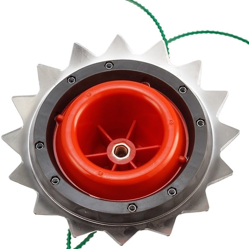 Cabezal de Corte de Doble Golpe con Hilo y Cuchilla for desbrozadora de Gasolina, Piezas de máquina cortadora de césped, Herramientas de jardín M10