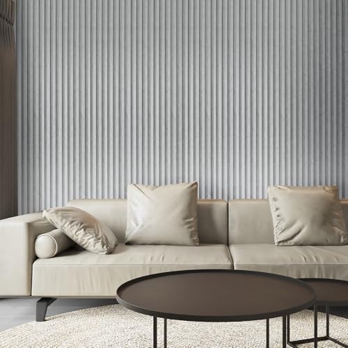 Image of Art3d 96 x 6 Inch WPC Slat Wall Paneling for Interior Decor, 8-Pack, Slate