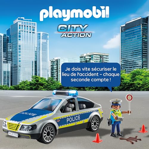 Voiture Police Avec Sirène Et Gyrophare Playmobil La Boite - vue 4