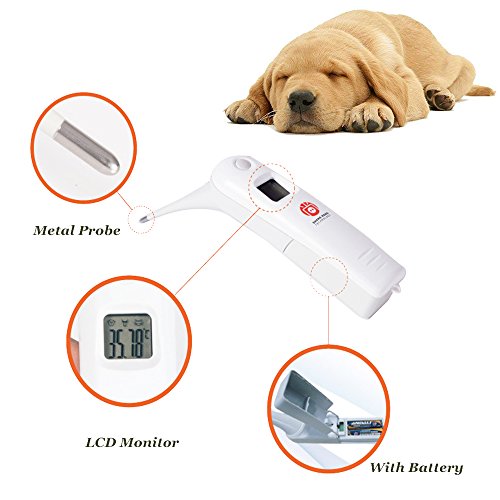 Hurinan 4346740039 Animal Electronic Ehermometer Pet Thermometer Digital Thermometer Is A Fast Rectal Thermometer thumb #1