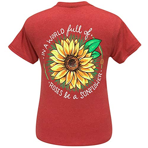 Girlie Girl Originals World Sunflower Heather Red Short