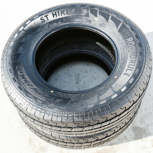 Image of Roundrule ST Hikee Semi Steel Premium Trailer Radial Tire-ST225 /75R15 225 /75 /15 225 /75-15 117 /112L Load Range E LRE 10-Ply BSW Black Side Wall