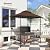 Outsunny 8' x 5' Grill Gazebo, 2-Tier Outdoor BBQ Gazebo with Ceiling Hook, 2 Side Shelves and Storage Baskets for Patio Deck Yard, Dark Brown
