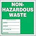 Nonhazardous Waste Label, 6 in. H, PK100