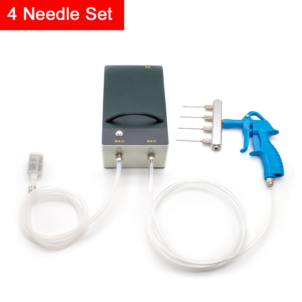 Pompe à Seringue électrique pour Viande Saline, Pistolet à Pompe à Bacon Haute Pression, Injecteur électrique, Processeur de Viande avec Aiguille en Acier Inoxydable 316 (4 aiguilles)