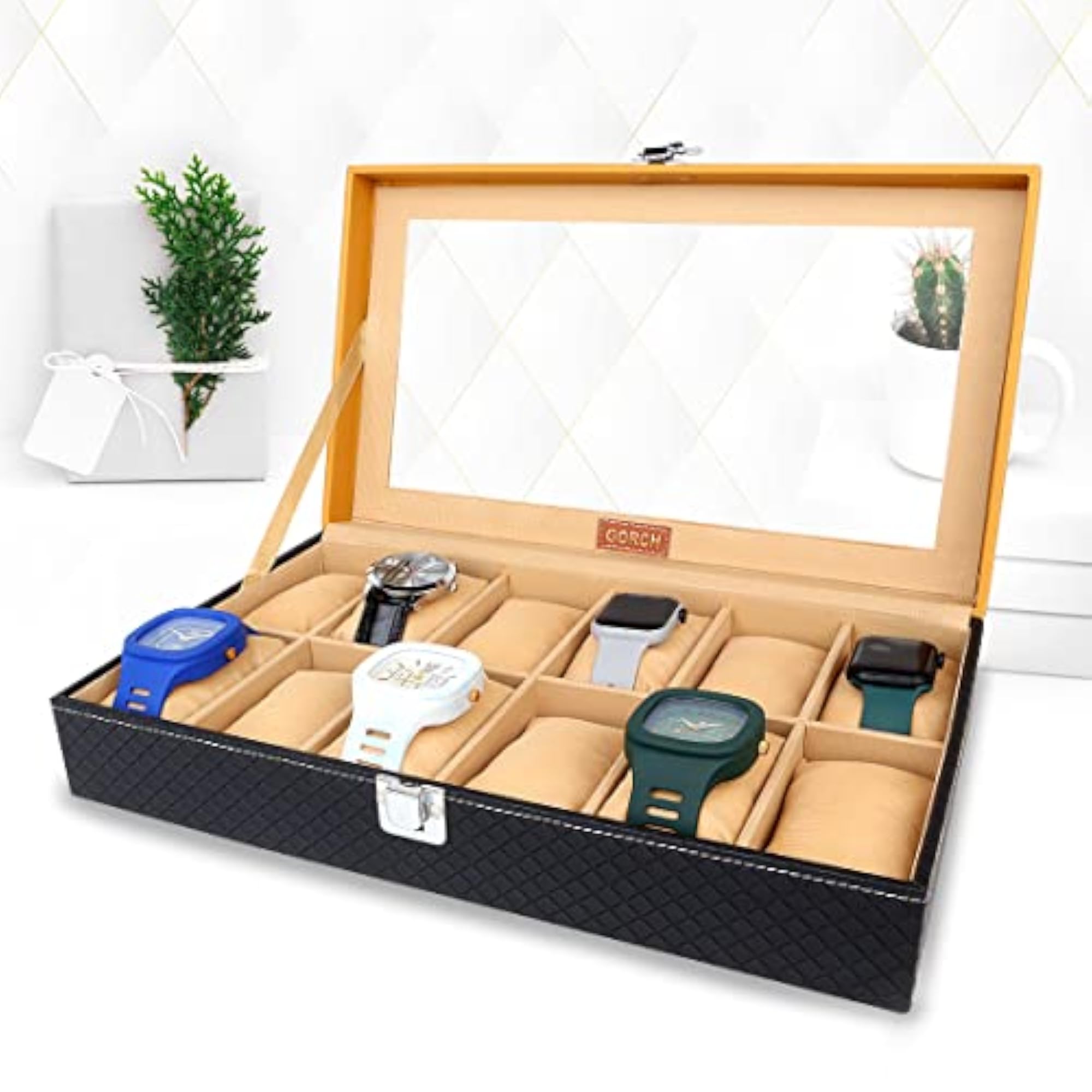 Men's and Women's Watch Box Holder Organizer