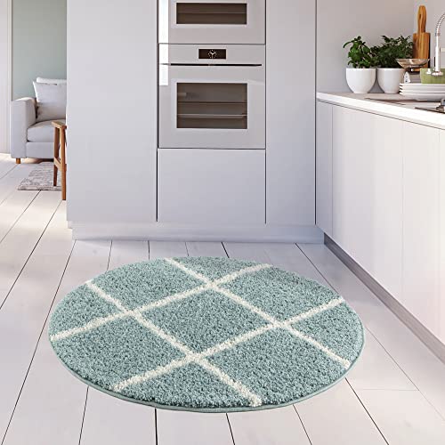 THE RUGS Shaggy Rug, Modern Moroccan Design Rugs for Living Room Bedroom, Hallway, 3 cm Thick Area Rugs - Image 3