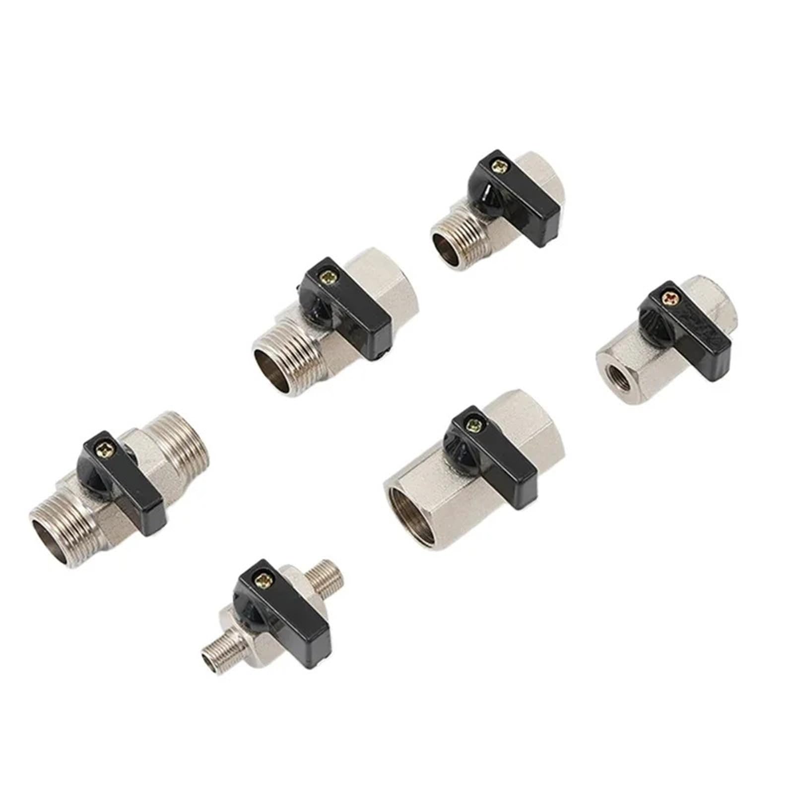 Mini-robinet à bille en laiton 1/8 M-M pour stopper les fuites d'air